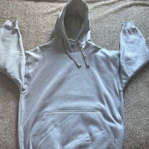 PRO CLUB MENS COMFORT PULLOVER HOODIE Cotton, GRAY, Front Pocket Size Large